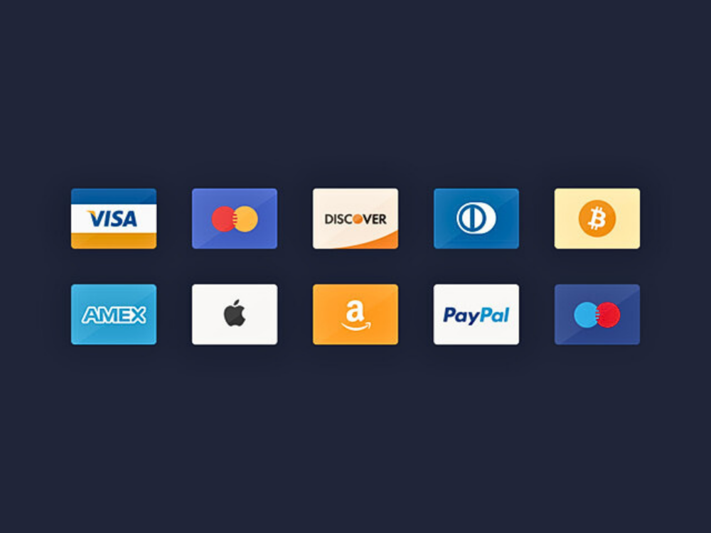 Credit cards (PSD) Icons