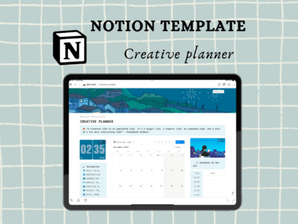 Notion Planner for Creatives