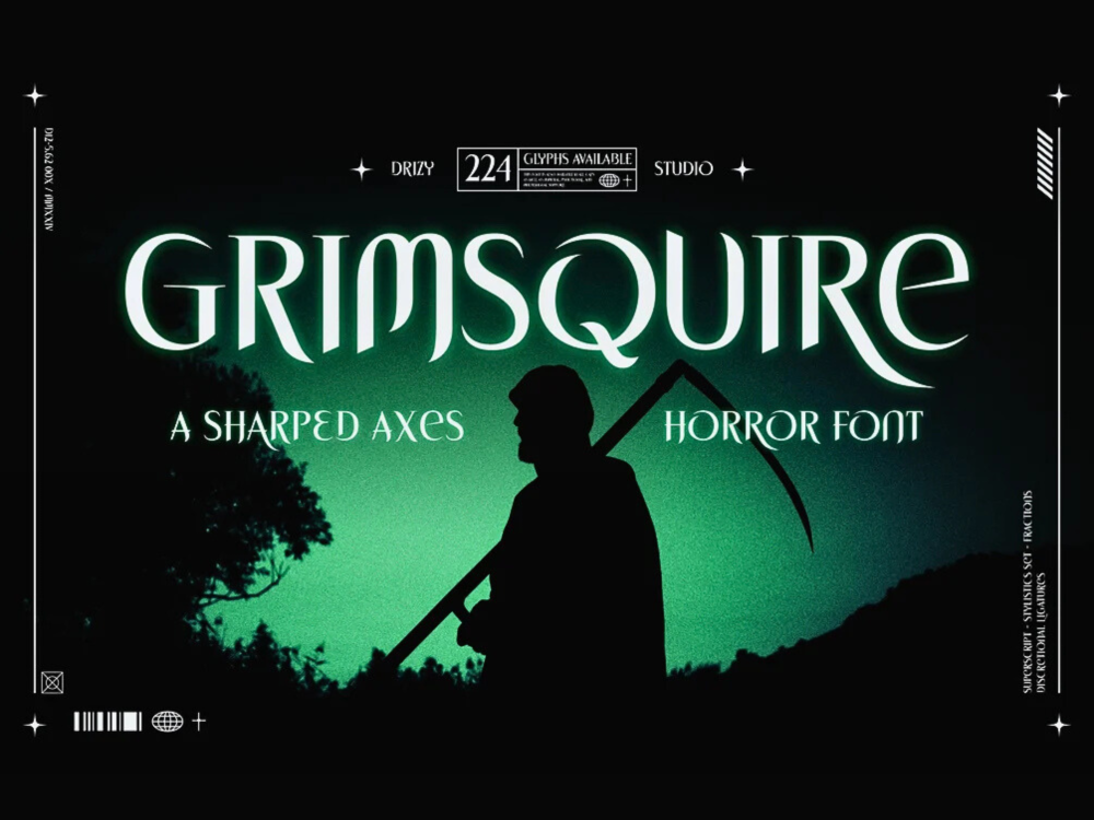 Grimsquire – Sharped Axes Horror Font