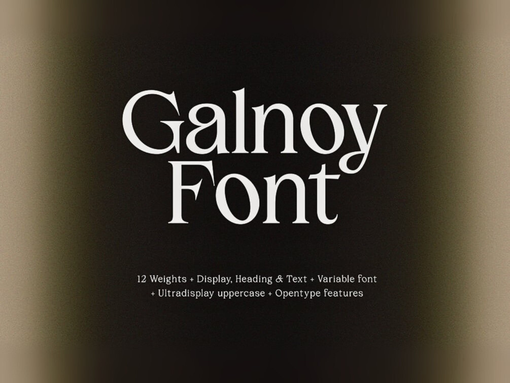 Galnoy -  Bold Display Weight