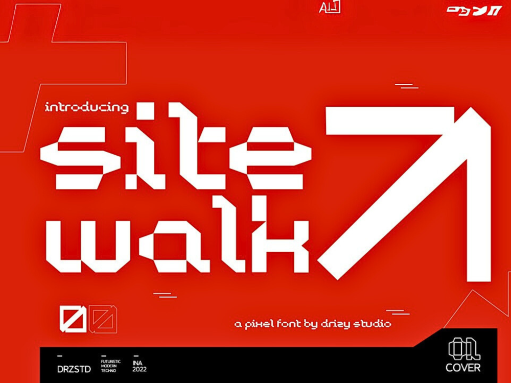 Sitewalk – Futuristic Pixel Font