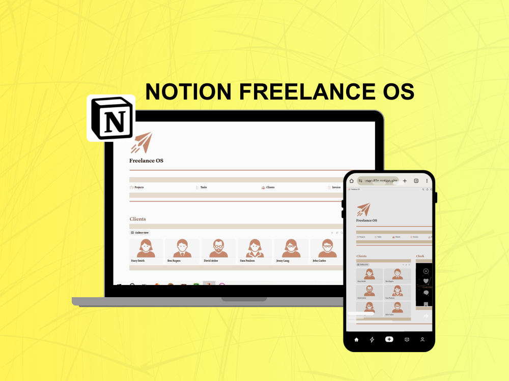 Notion Freelance OS, Notion Template